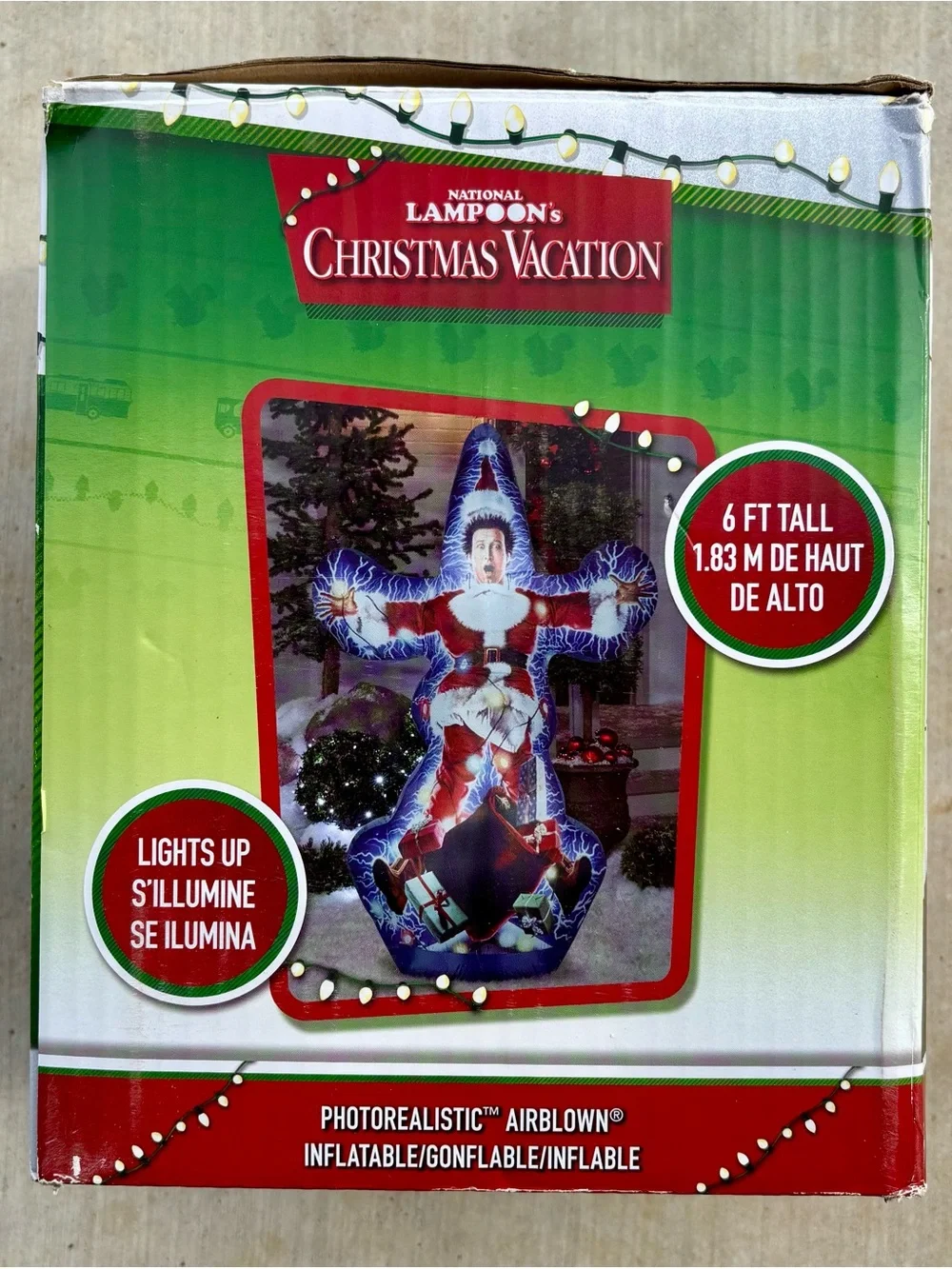 Gemmy Christmas Vacation Clark Griswold Electrocuted 6ft Airblown Inflatable